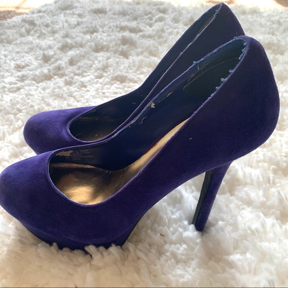 Blue Velvet High Heels